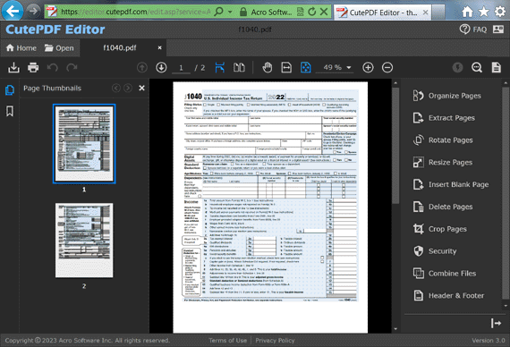 Free! Cloud-based PDF Editor